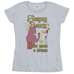 Sleeping Beauty Womens/Ladies Once Upon A Dream Cotton T-Shirt / Sports Gray